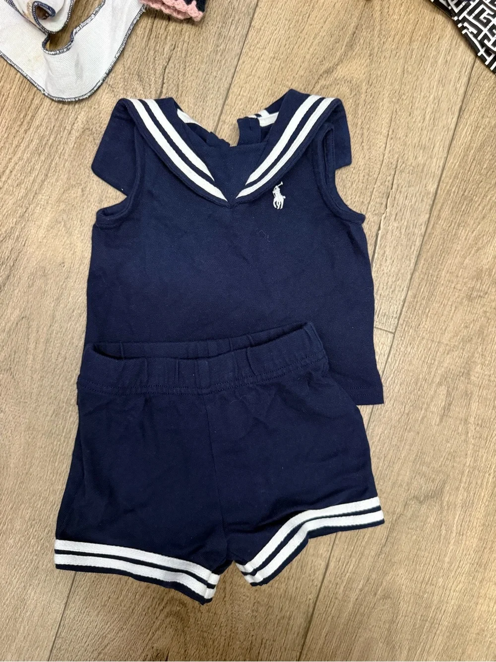Ralph Lauren Navy & White Sailor Two-Piece Set